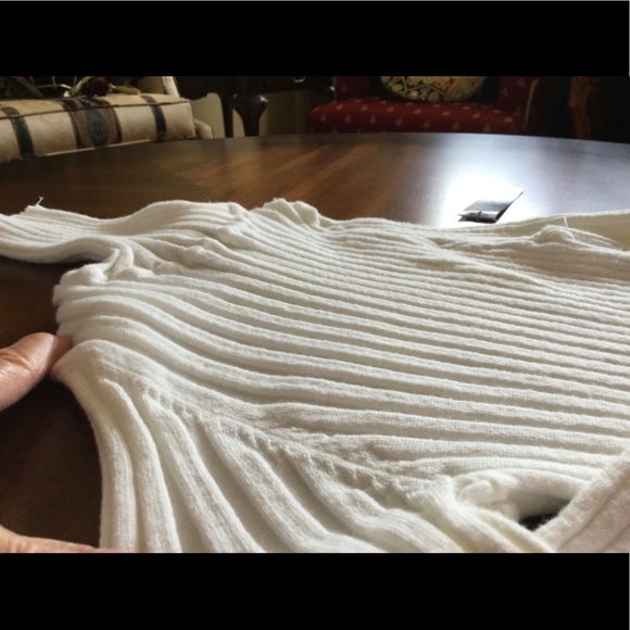 Sarah Johnson WIDE RIBBED TURTLENECK SWEATER IVORY S - Picture 6 of 11